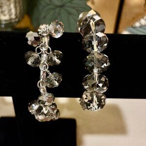 Vera Wang Silver Crystal Stretch Bracelet Set